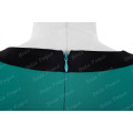 Belle Poque Stock Kurzarm Bogen-Knoten dekoriert Licht Sea Green Vintage Party Kleid BP000068-3